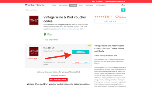 Vintage Wine & Port voucher codes and promotional codes page