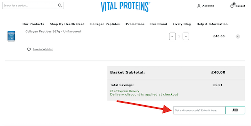 Vital Proteins discount code savings