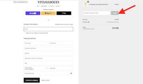 Vitamasques discount code