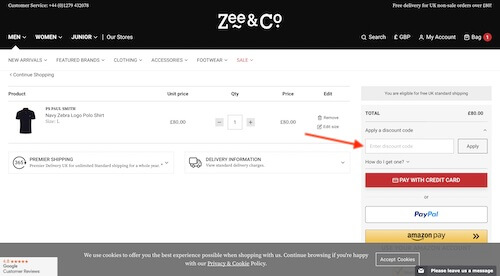 Zee and Co voucher code discount