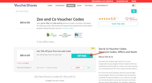 Zee and Co voucher code