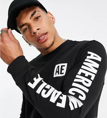 Man wearing an American Eagle hat and top from ASOS 