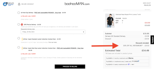 boohooMAN.com voucher code discount