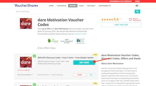 dare Motivation voucher code