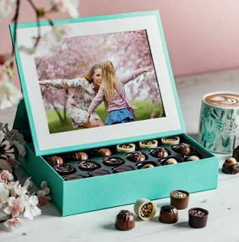 Lilly O Brien Mothers Day Chocolate selection with personalised photo box 
